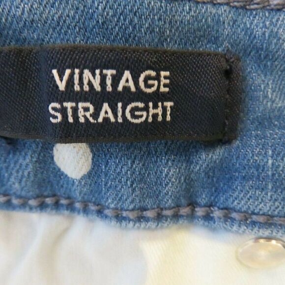 J Crew Jeans Vintage Straight Blue White Polka Dot Stretch Pants Women’s… - Picture 5 of 9